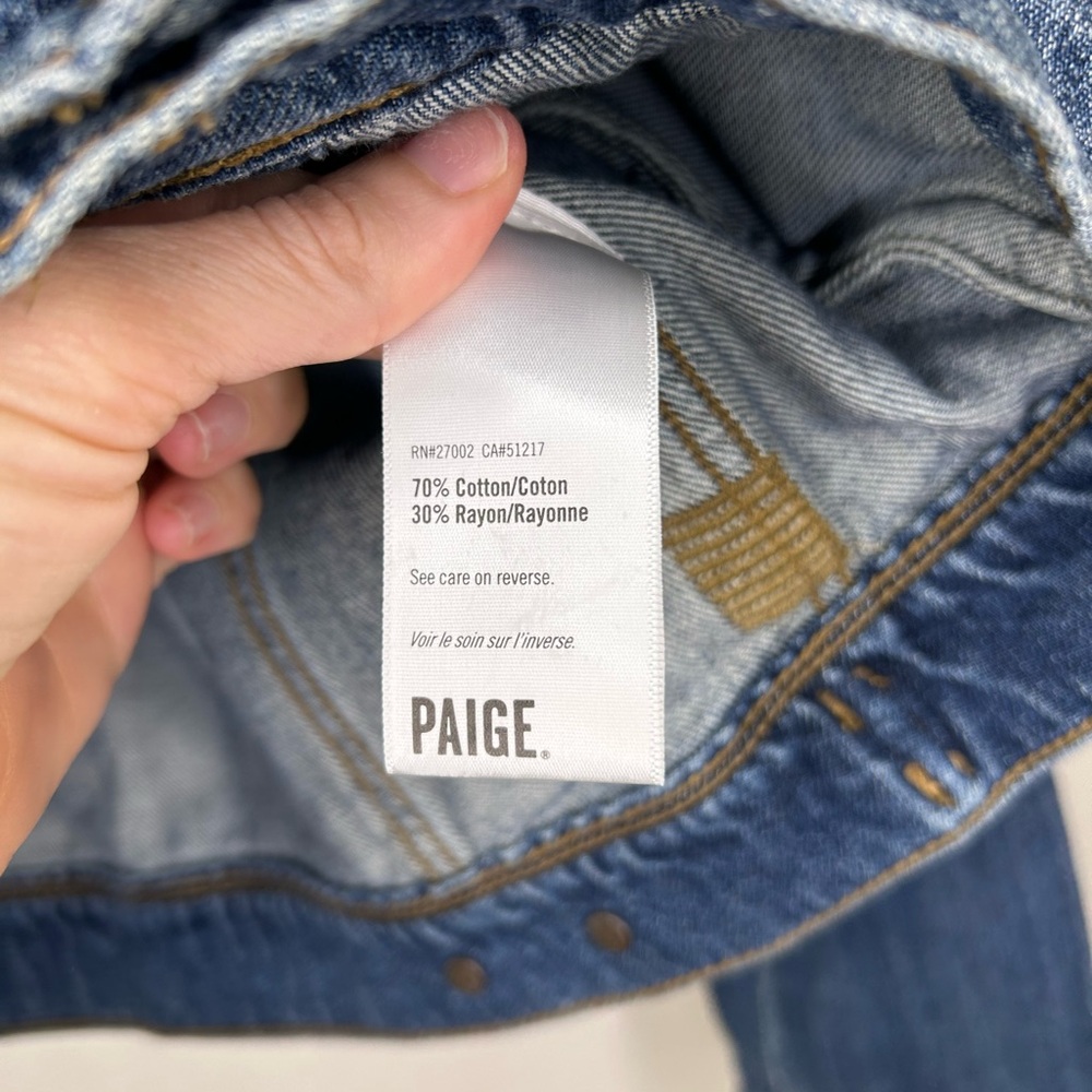 PAIGE Rowan Women’s Blue Jean Jacket Classic Design Cotten Blend Size small - Picture 5 of 7
